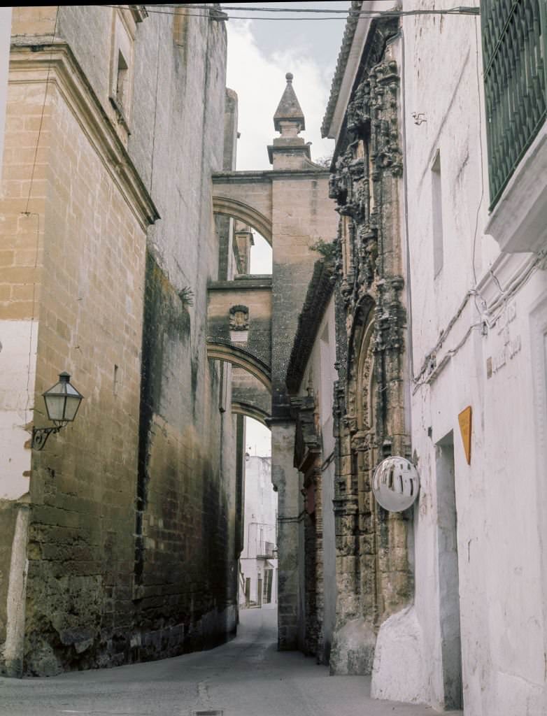 Arcos de la Fontera, typical streets, 1972, Jerez, Andaluicia, Spain.
