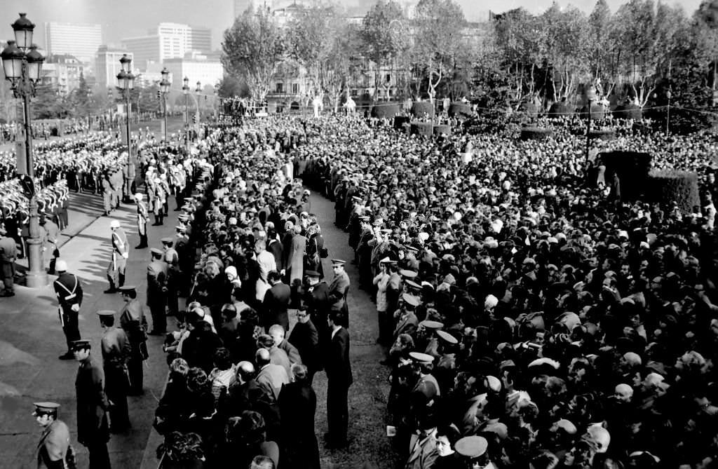 Burial of Francisco Franco, Madrid, Spain, 1975.