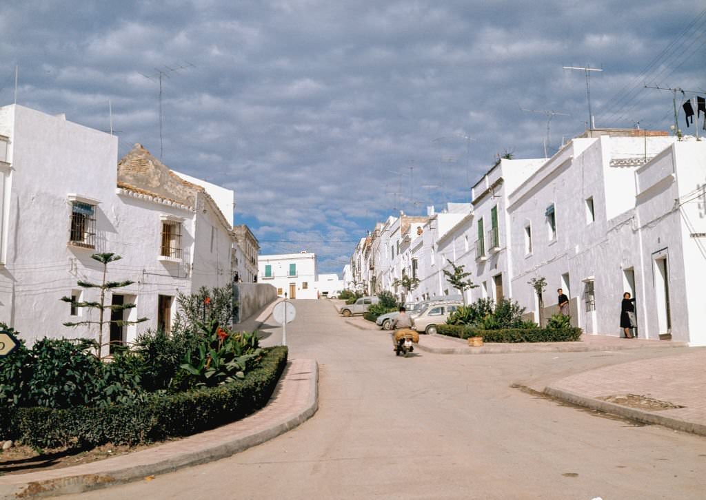 Arcos de la Fontera, typical streets, 1972, Jerez, Andaluicia, Spain.