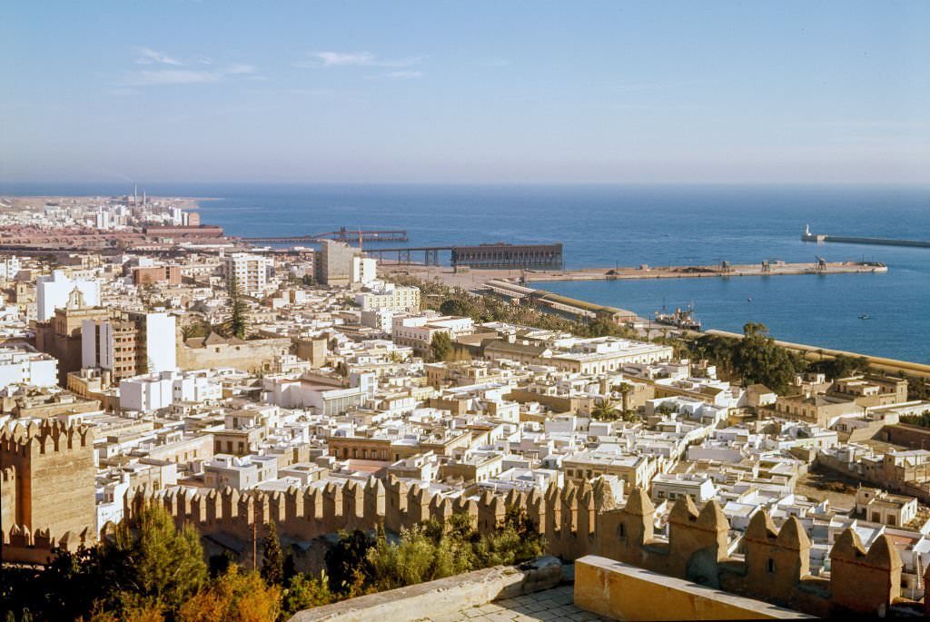 Arcos de la Frontera, general view, 1972, Jerez, Andalucia, Spain.