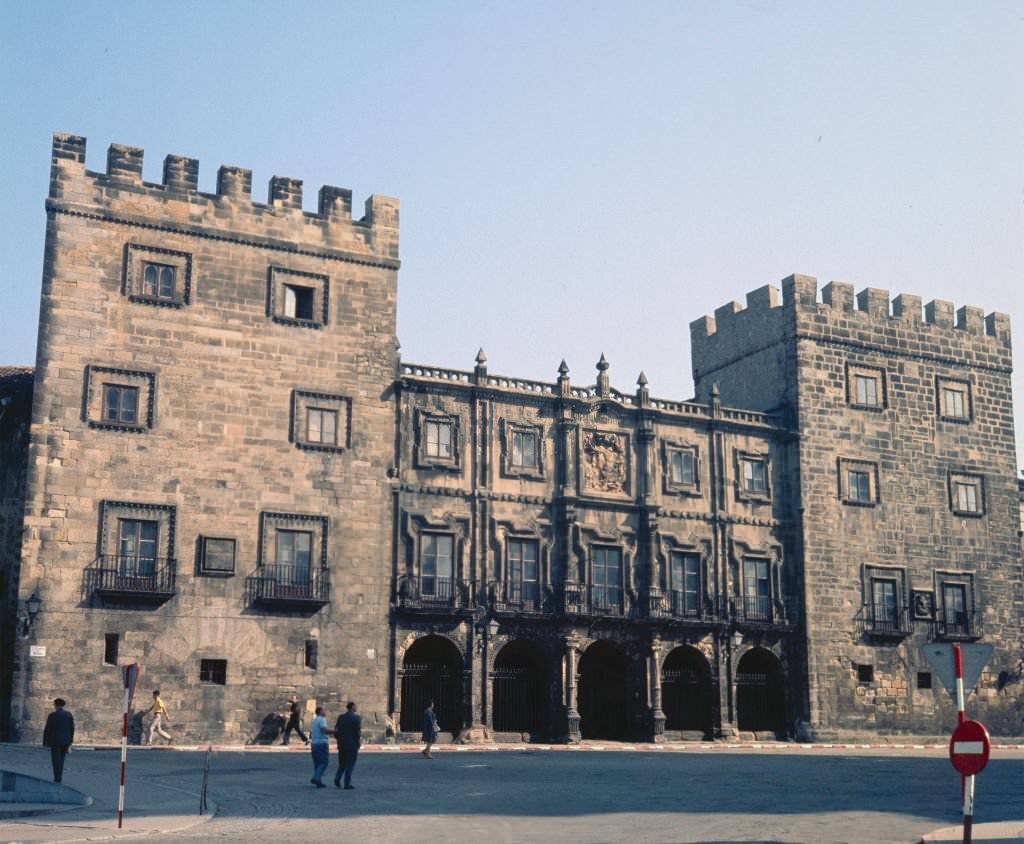 View of the Palace of Revillagigedo, Gijon, Spain, 1975.