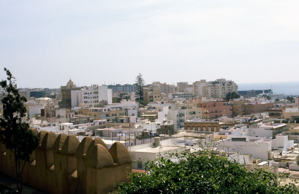 General view of Almeria, 1978, Andalusia, Spain.