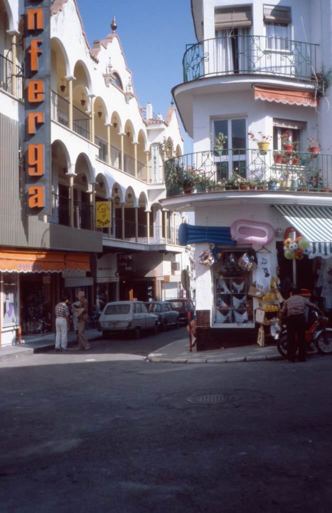 Torremolinos at the Costa del Sol, Andalusia, Spain 1980s.