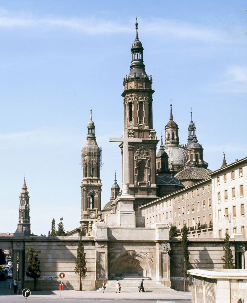 The cathedral "Nuestra Senora del Pilar, 1985, Zaragoza, Aragon, Spain.
