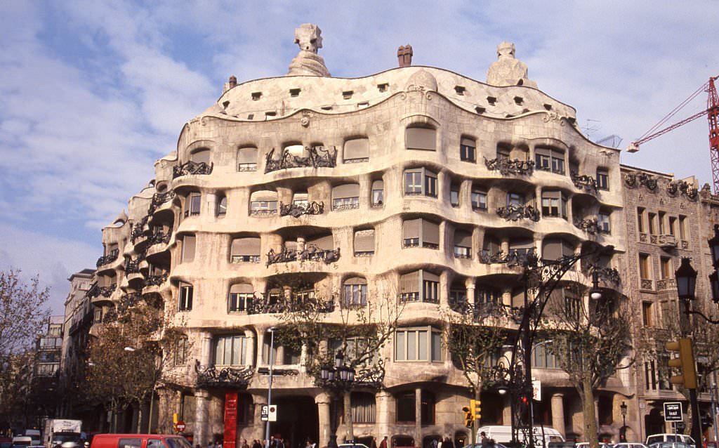 Barcelona, building by Antoni Gaudi, 1986
