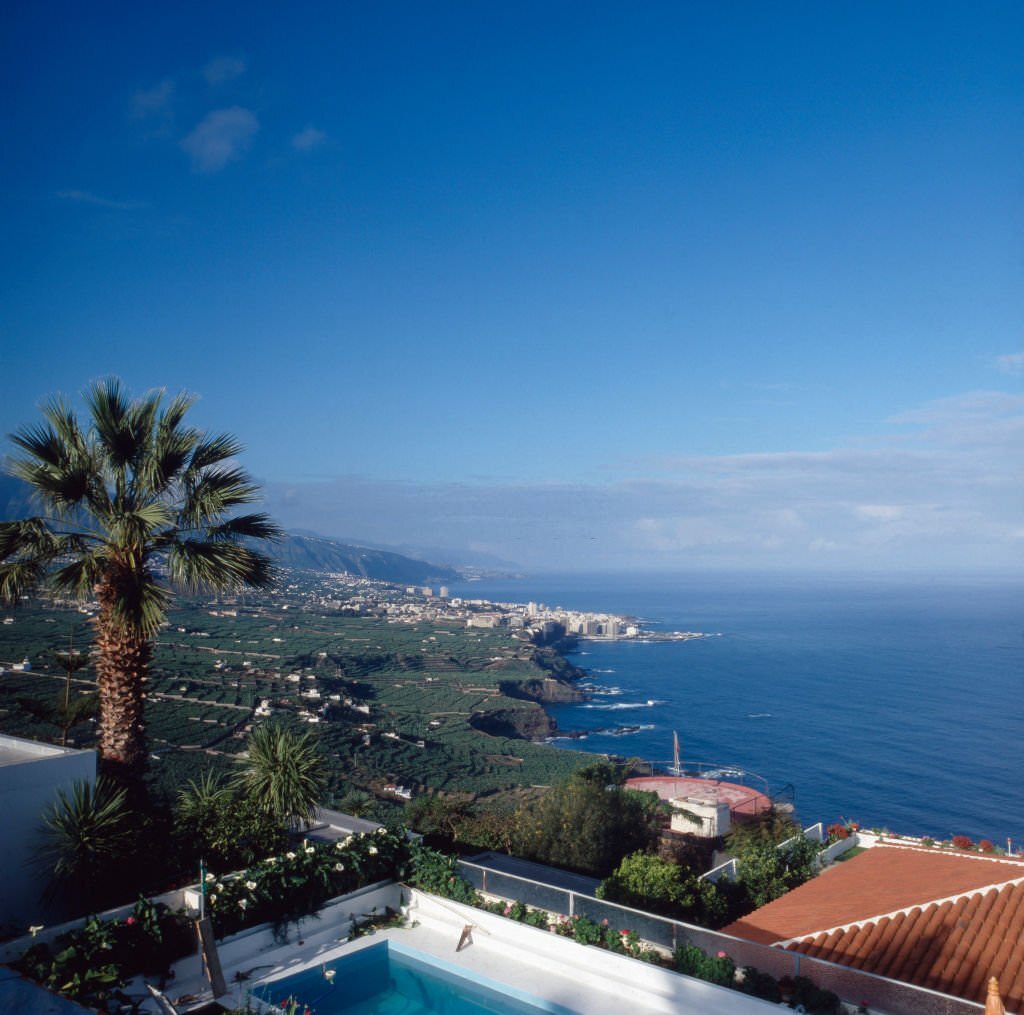 Puerto de la Cruz on Canary Island of Tenerife, Spain 1980s.