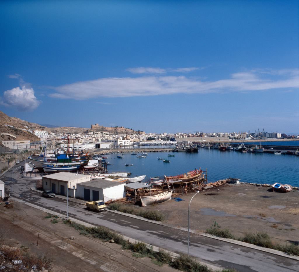 A trip to AlmerÕa at the Costa de AlmerÕa, Andalusia, Spain 1980s.