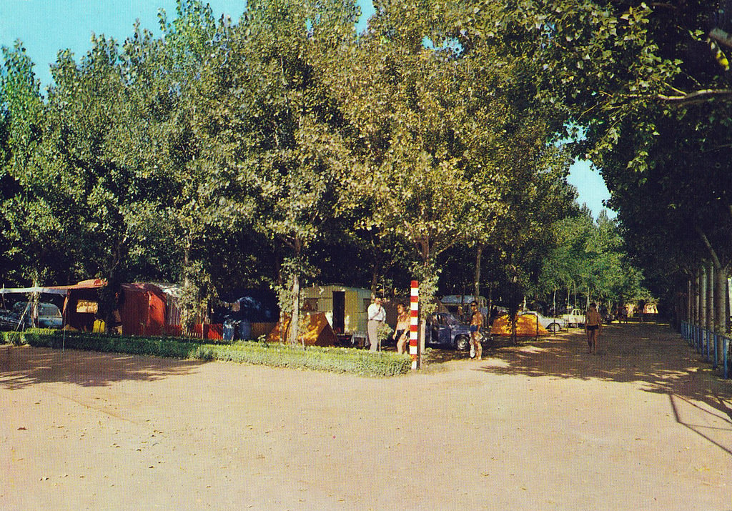 View of the camping area of the Helios Swimming Center, 1970