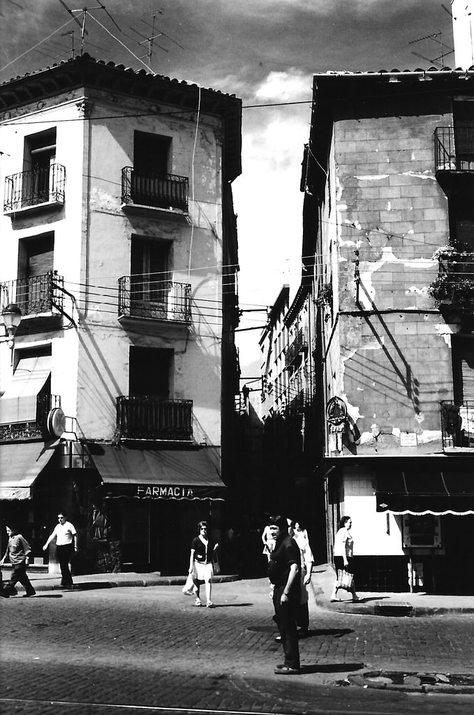 The mouth of Calle de San Lorenzo in Coso Bajo, 1970