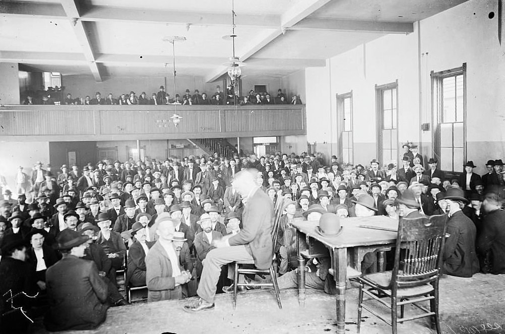 Men During the 1904 Stockyards Strike, Chicago, 1904