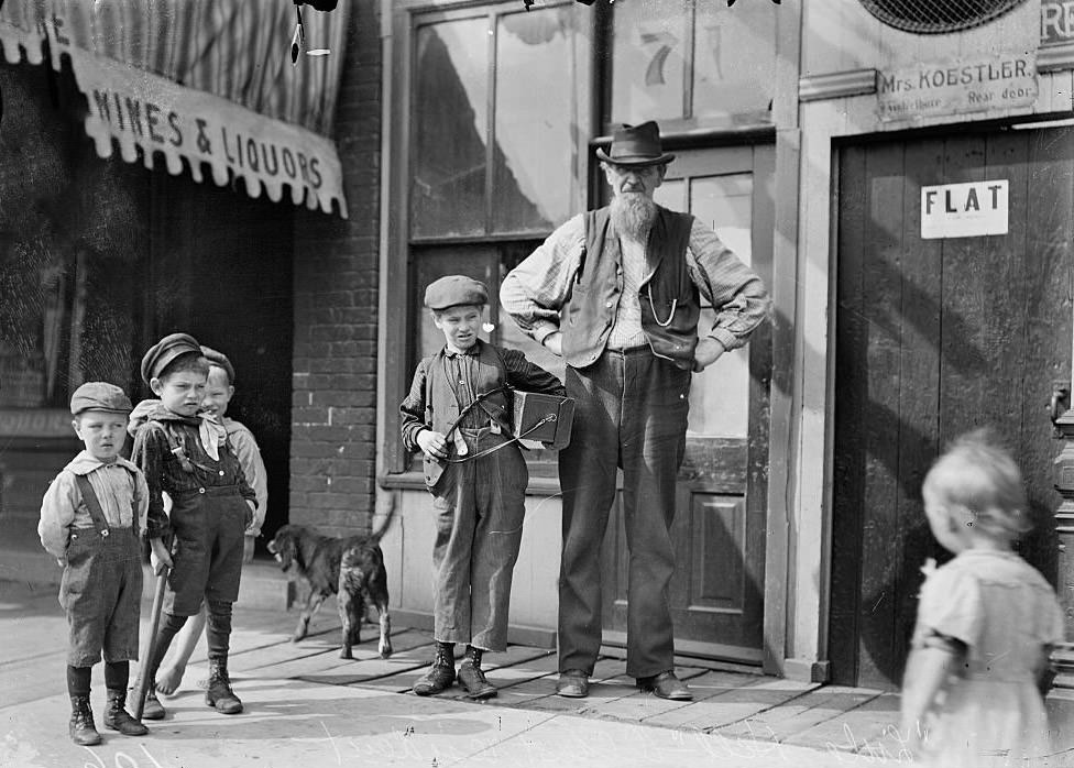 Uncle Sam, the oldest resident of Little Hell, a neighborhood in the Near North Side community area, Chicago, Illinois, September 22, 1902.