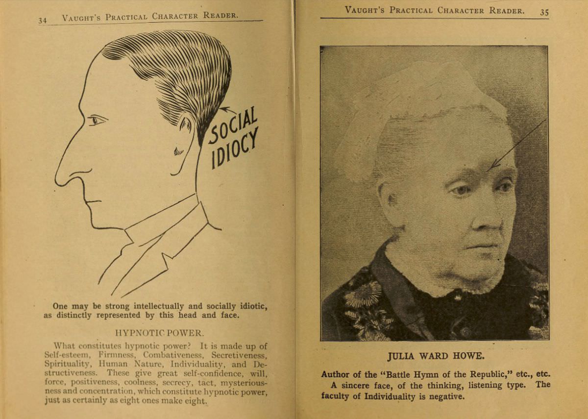 1902 Phrenology Book that determined a person's Personality based on the shape of his Head and other Facial Features