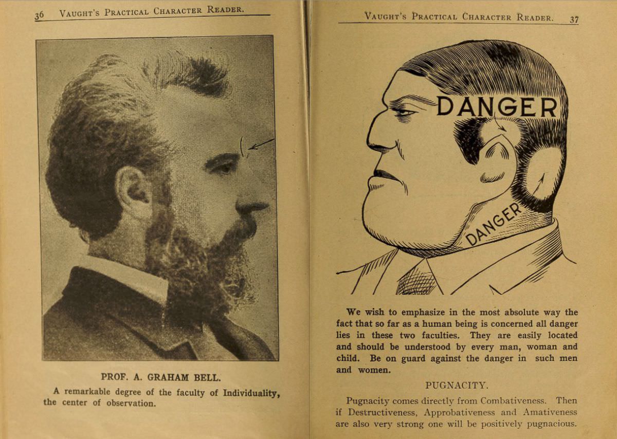 1902 Phrenology Book that determined a person's Personality based on the shape of his Head and other Facial Features