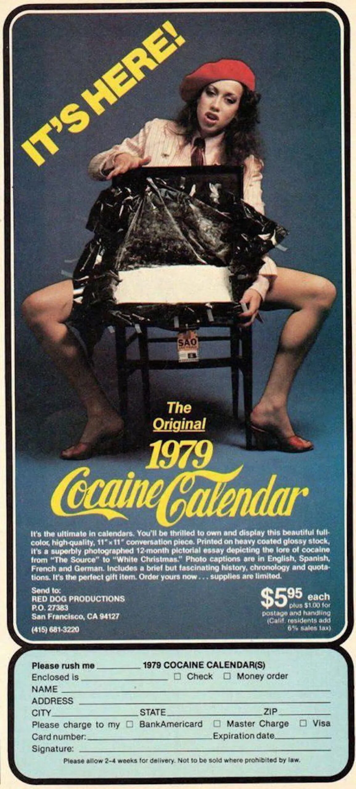 A Weird 1979 Cocaine Calendar Published in San Francisco