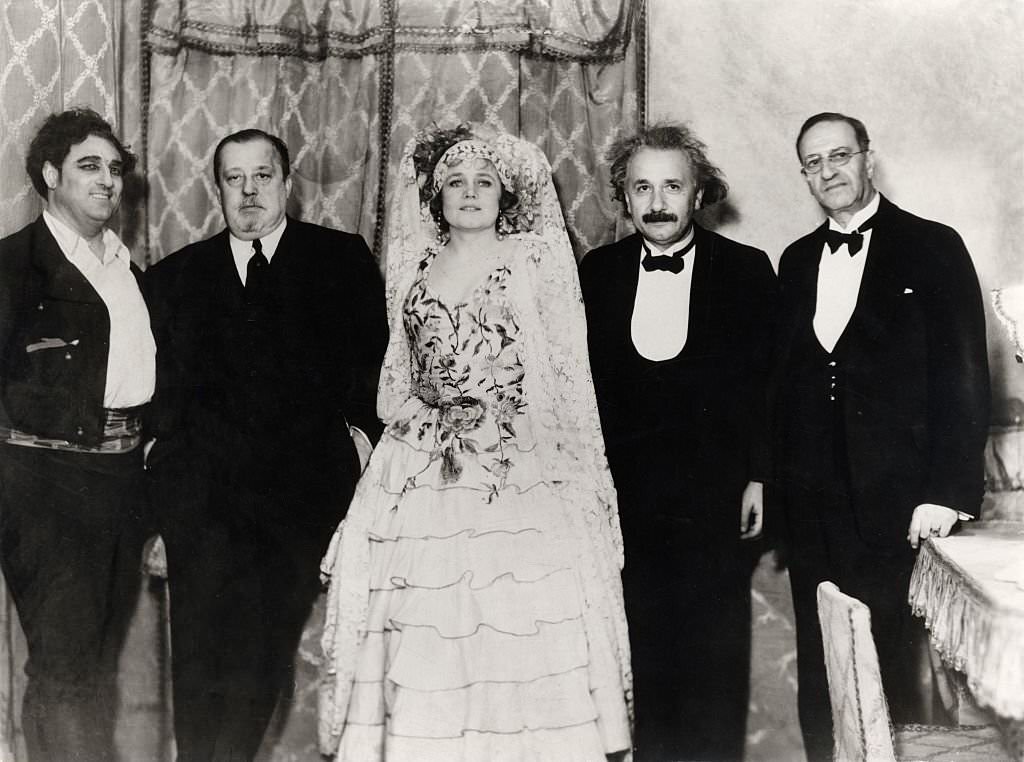 Albert Einstein with Maria Jeritza at New York's Metropolitan Opera, 1931