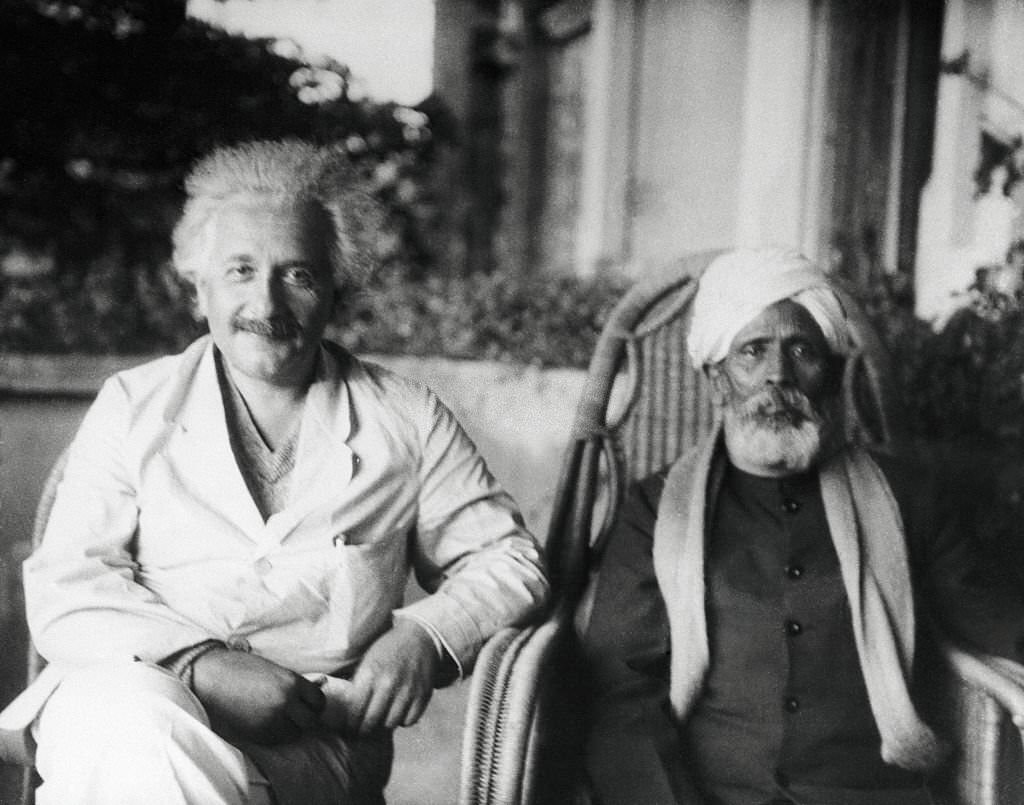 Albert Einstein and Professor DK Karwe of India