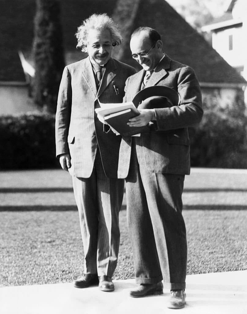 Albert Einstein Talking to Dr. Walther Mayer