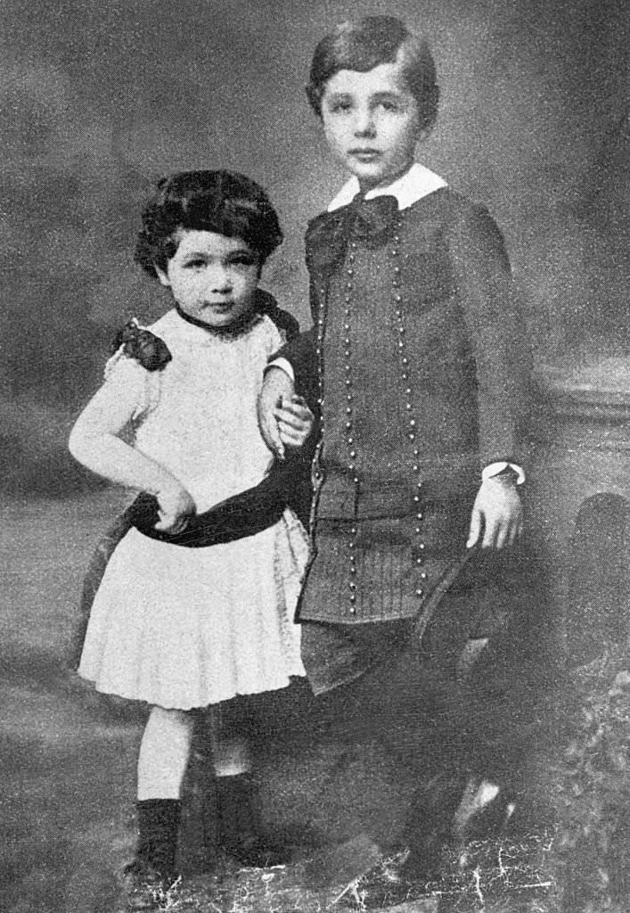 Einstein with his siser Maja when he was 6-year-old