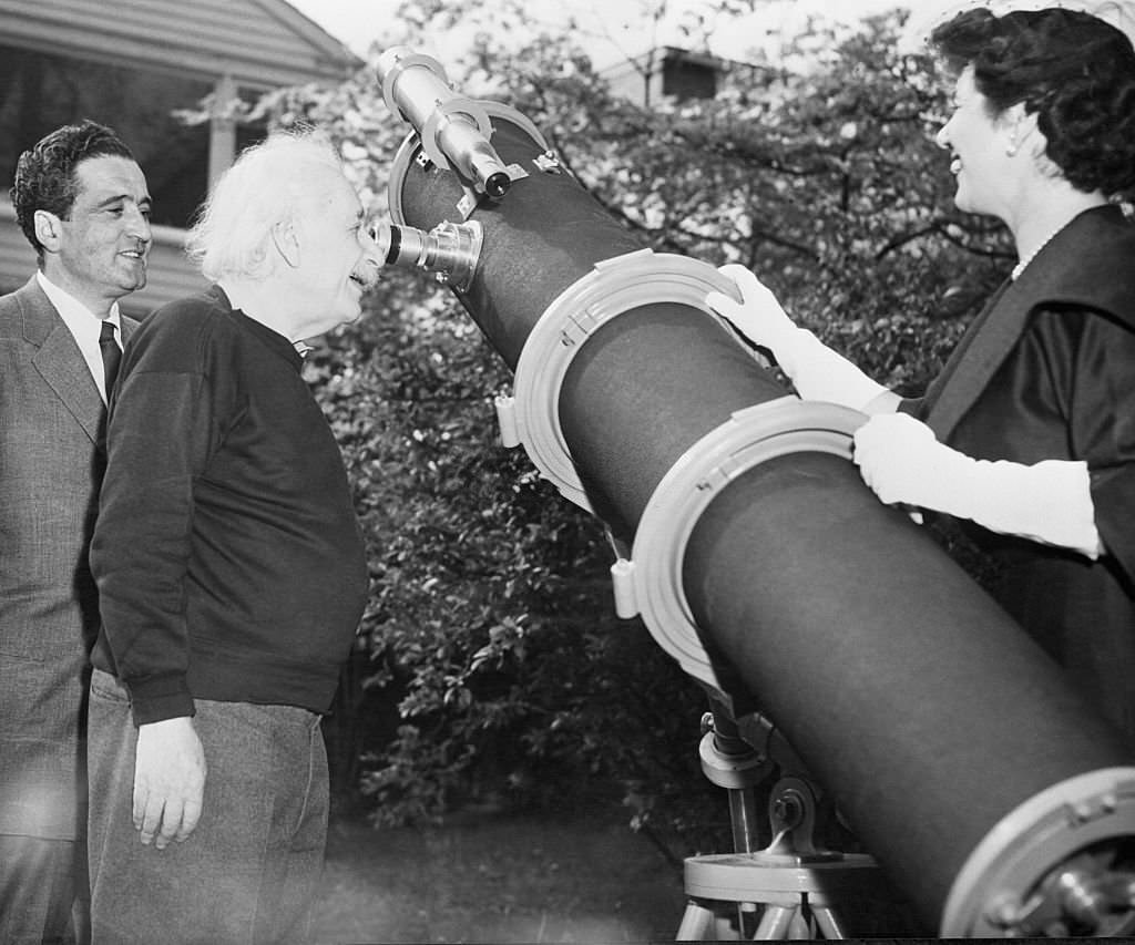 Albert Einstein Receiving Telescope as Gift