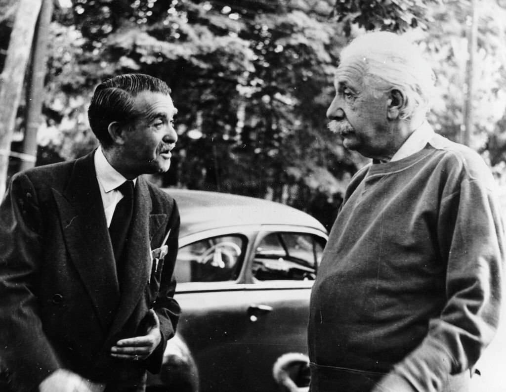 Einstein with Garai at his home in Princeton