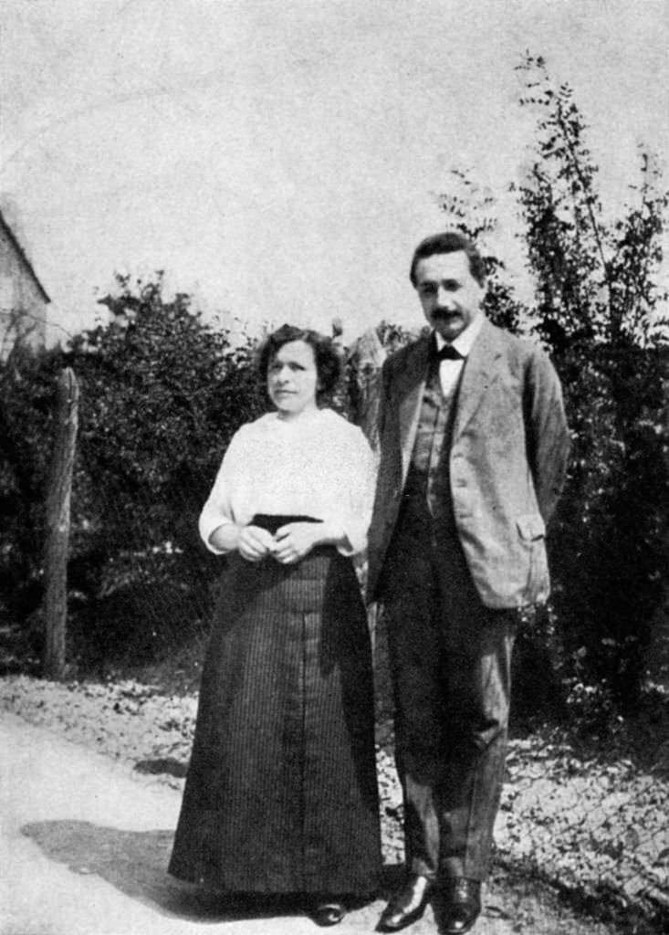 Albert Einstein with his first wife Mileva, 1905.