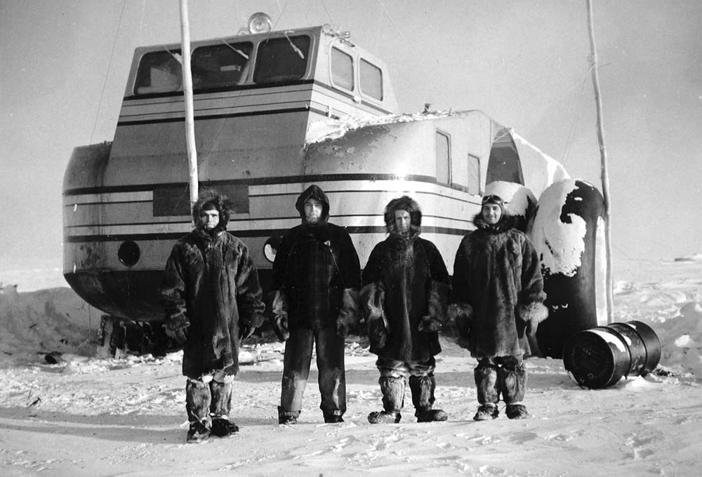 The crew of the Snow Cruiser photographed in Antarctica on September 20, 1940.