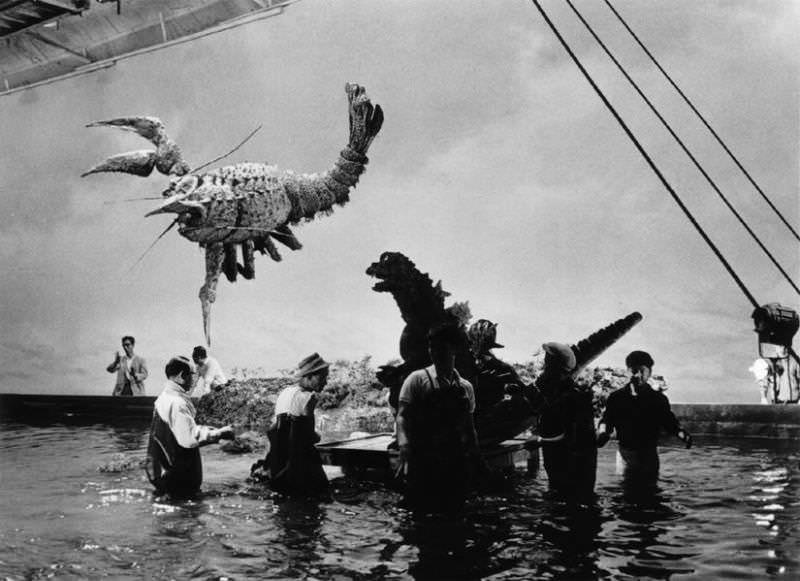 Stunning Behind-the-scene Photos from the Making of the first Godzilla movie, 1954