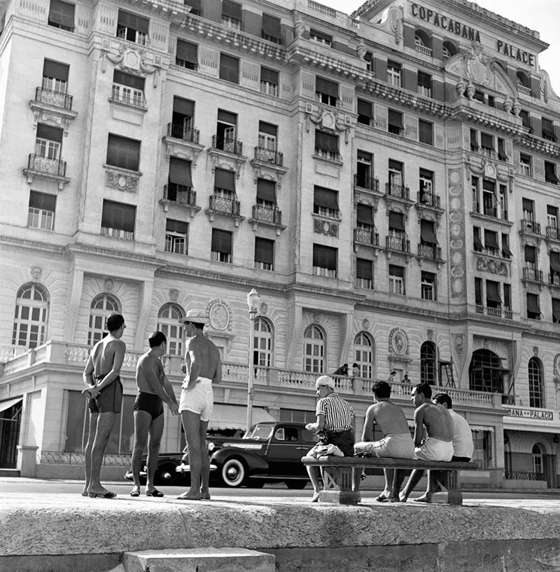 Outside the Copacabana Palace, a posh hotel at Copacabana Beach.