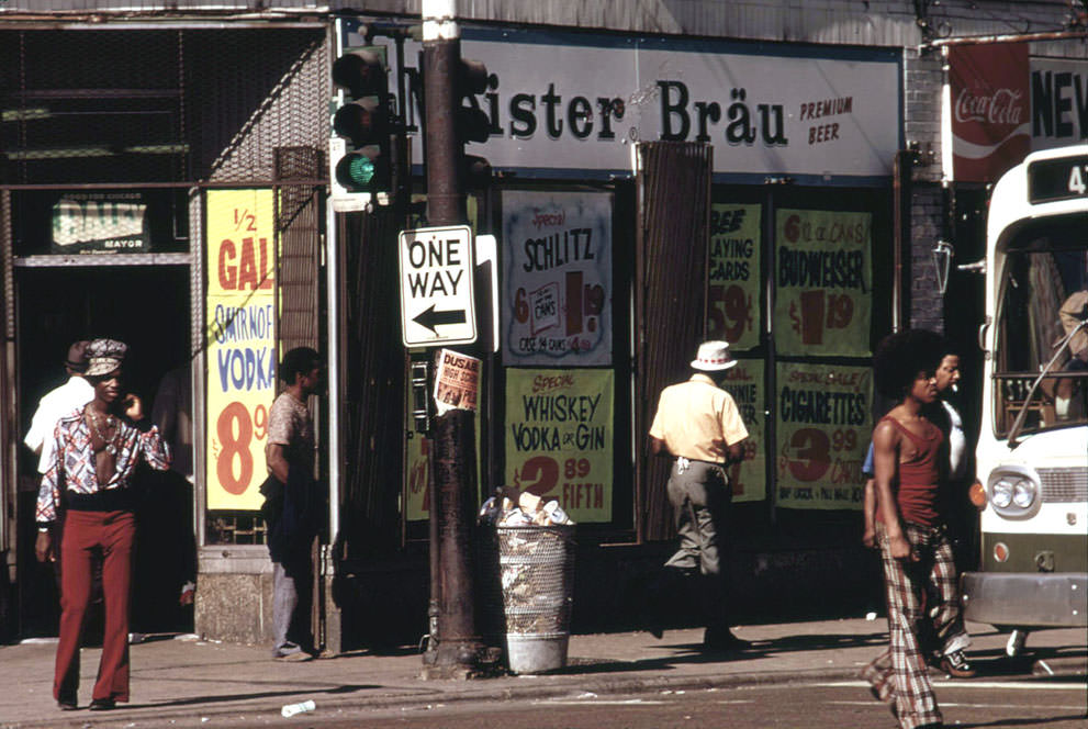 Street scene on 47th Street, May 1974.