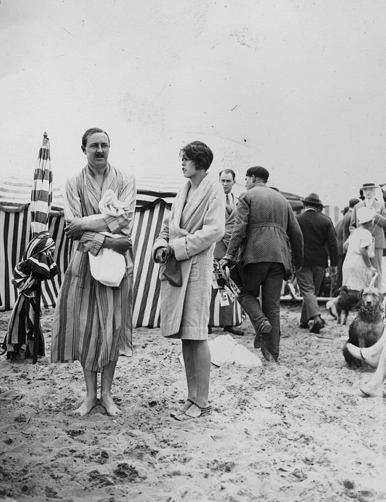 Major Coats and Madame Le Tellier, amongst the fashionable society set holidaying in Deauville, 1927