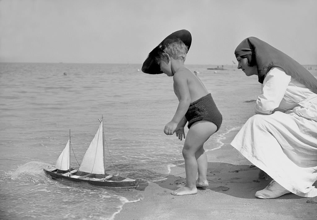 Deauville Beach Scene, 1938