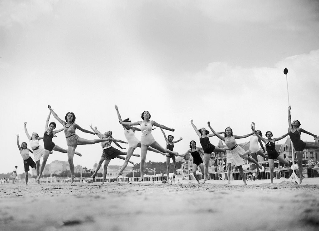 Gymnastics Session before Going at Deauville, 1937