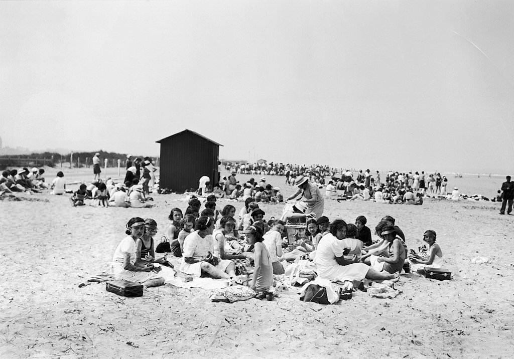 Holidays on Seashore in Deauviille, 1936