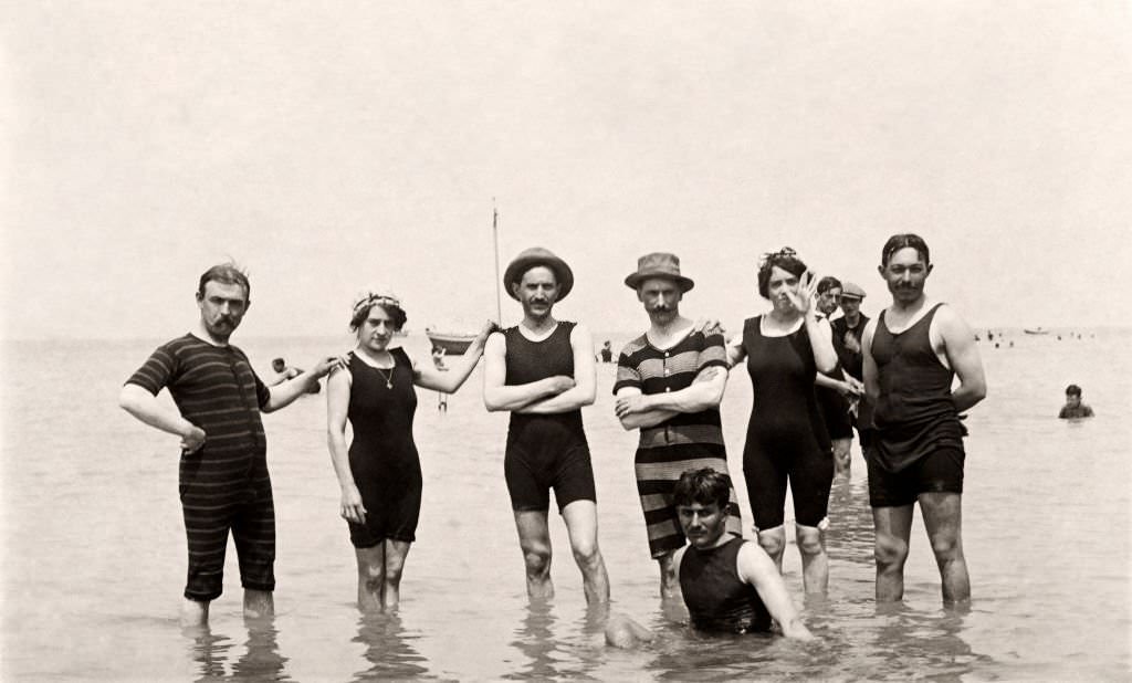 French Seaside Holidaymakers, 1920
