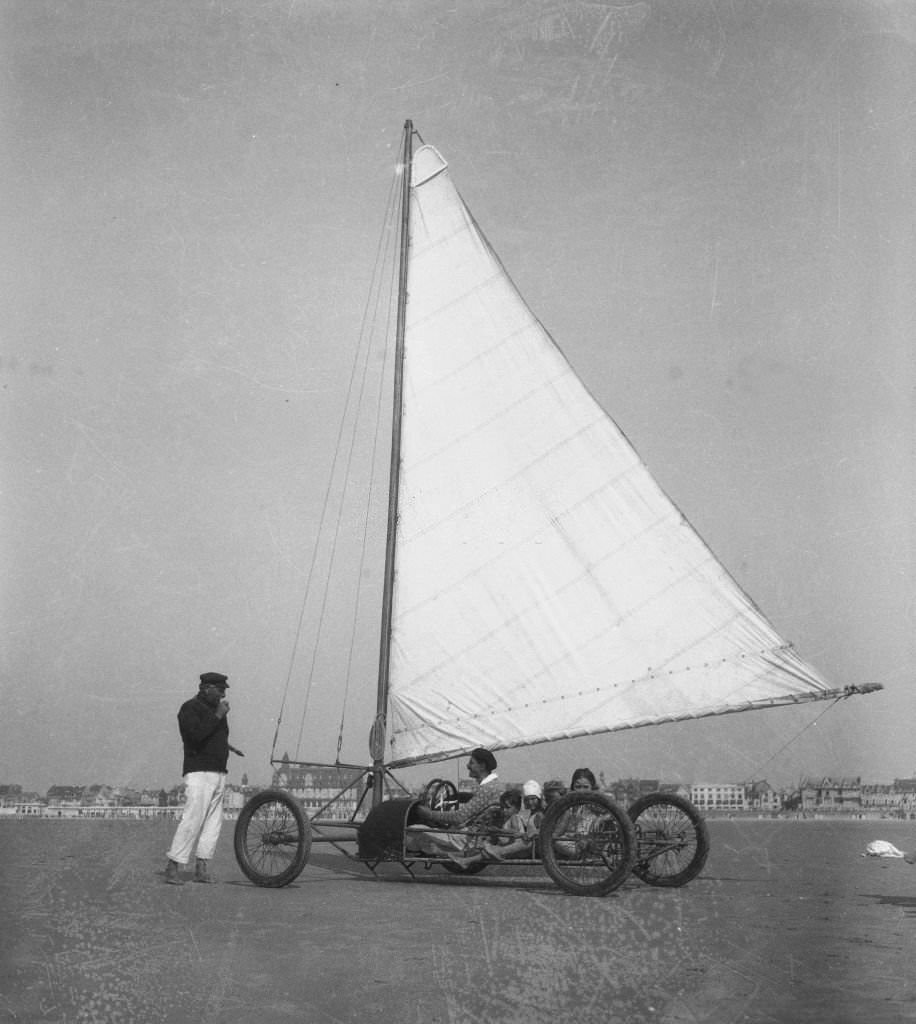 Sand yatch at Deauville, 1937