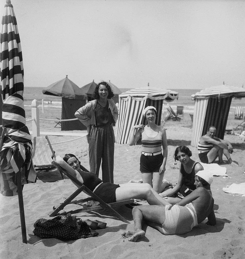 Beach of Deauville, 1936