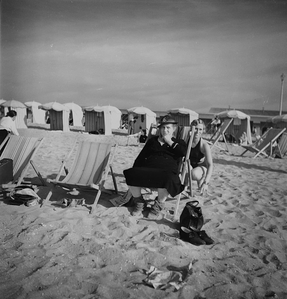 Beach of Deauville, 1936