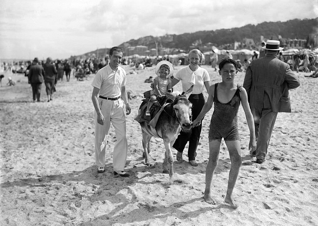 Jackie Garai on a Beach of Deauville, 1932