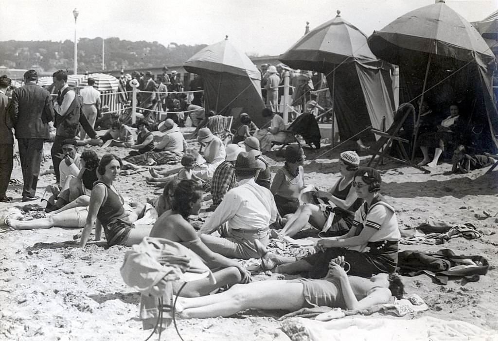 Beach at Deauville, 1930