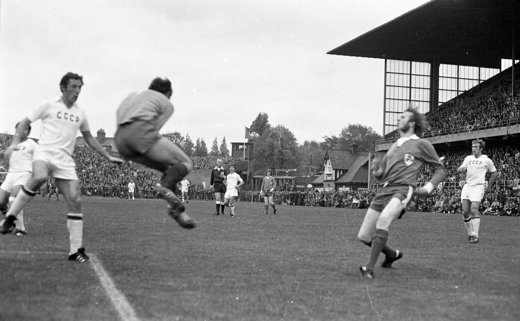 Ireland v Russia football match at Lansdowne Road Stadium in Dublin, 1972