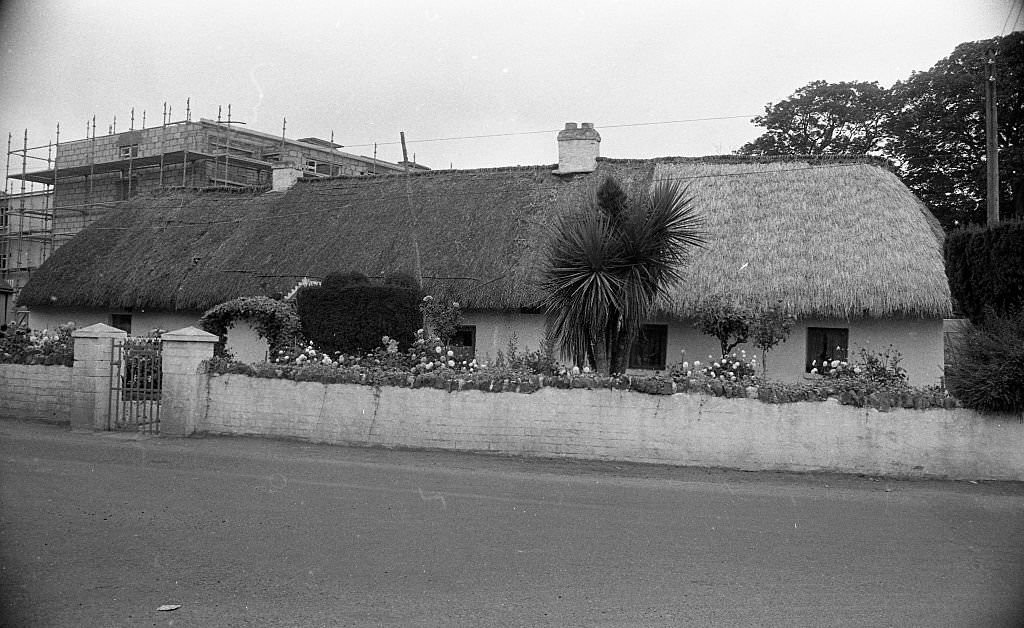 Thatched cottage on Blackhorse Ave in Dublin, 1972