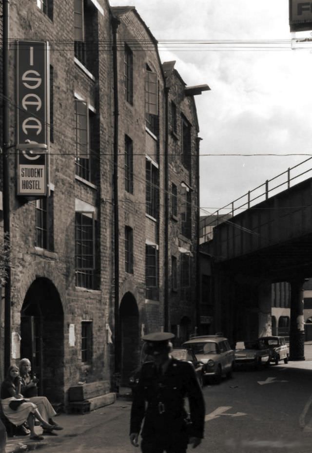 Isaac's hostel on Frenchman's Lane, 1979.