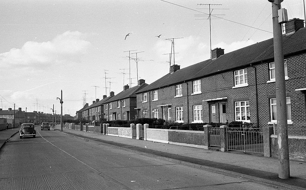 Corporation Houses, Kimmage in Dublin, 1972.