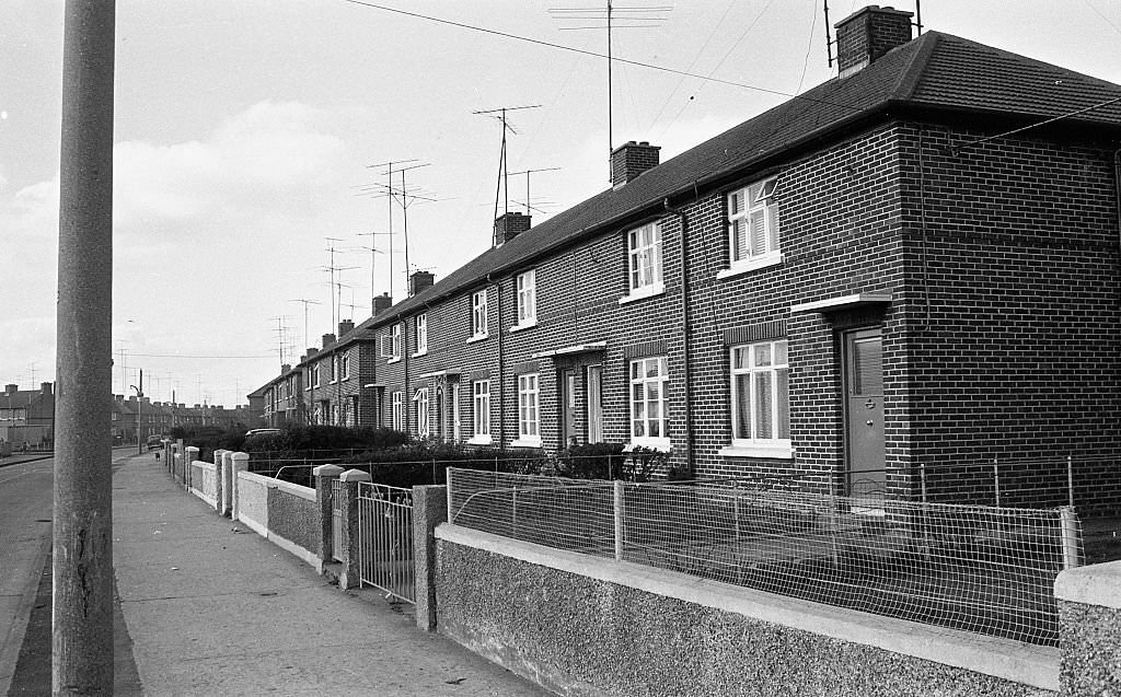 Corporation Houses, Kimmage in Dublin, 1972.