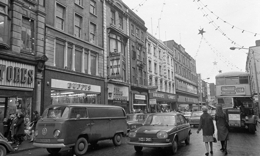 Scenes from Talbot Street and North Earl Street, Dublin, 1971