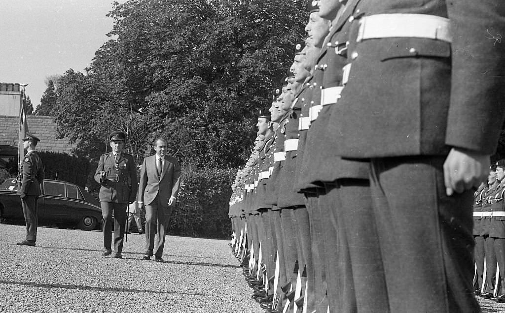 US President Richard Nixon at Aras An Uachtarain during a State visit, Dublin, 1970