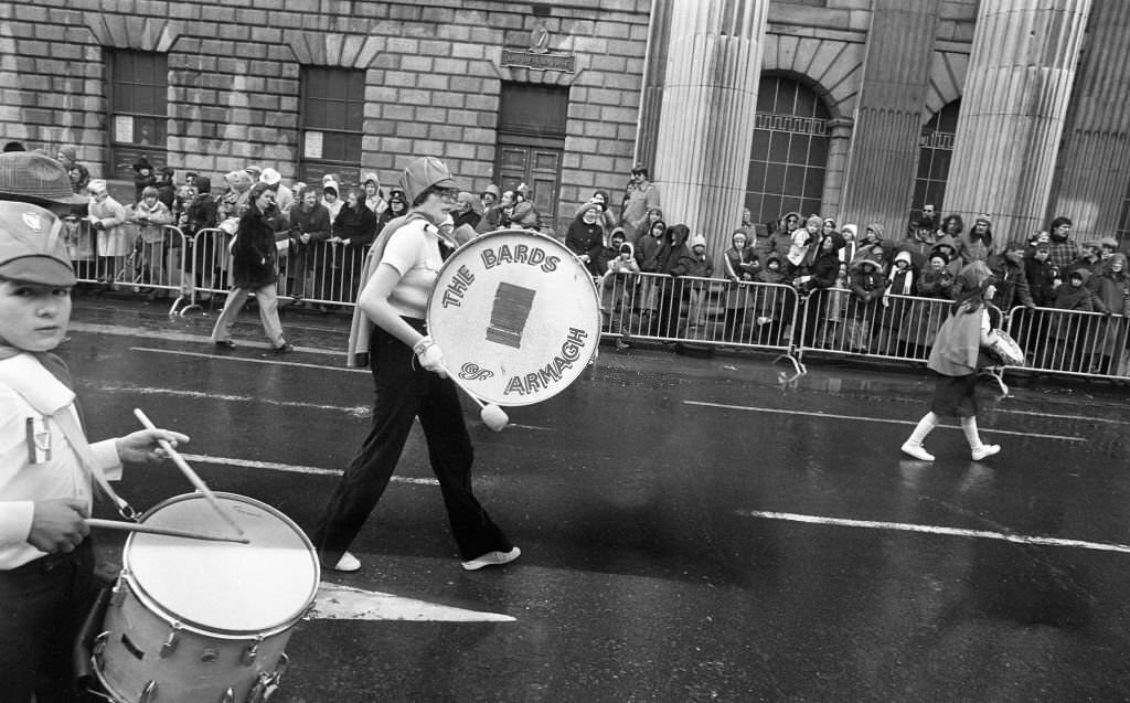 St Patrick's Day Parade in O'Connell Street, Dublin, 1979