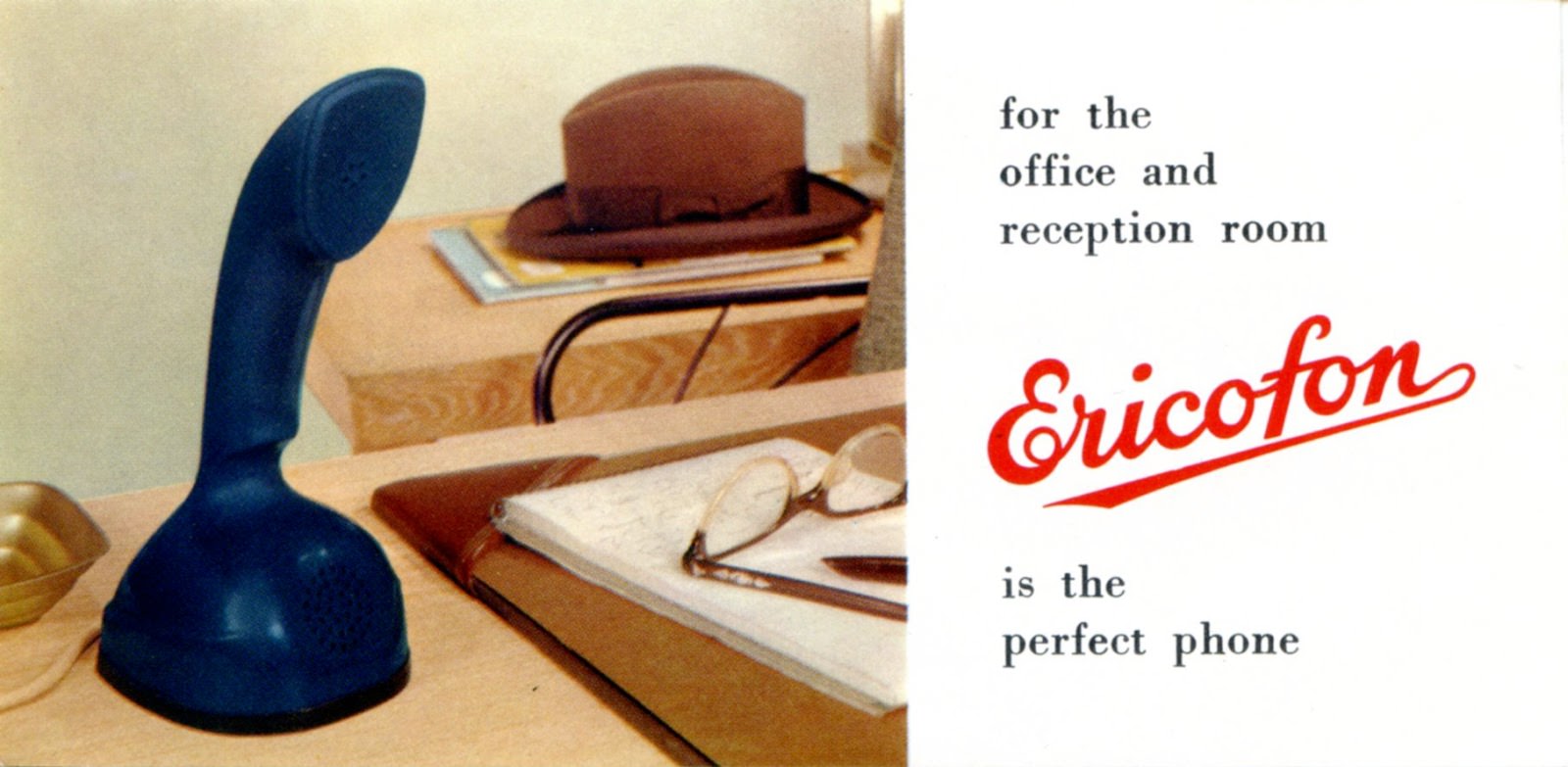 Vintage Ads of Ericofon: The Lightest One-Piece Rotary Dial Telephone introduced in the 1950s