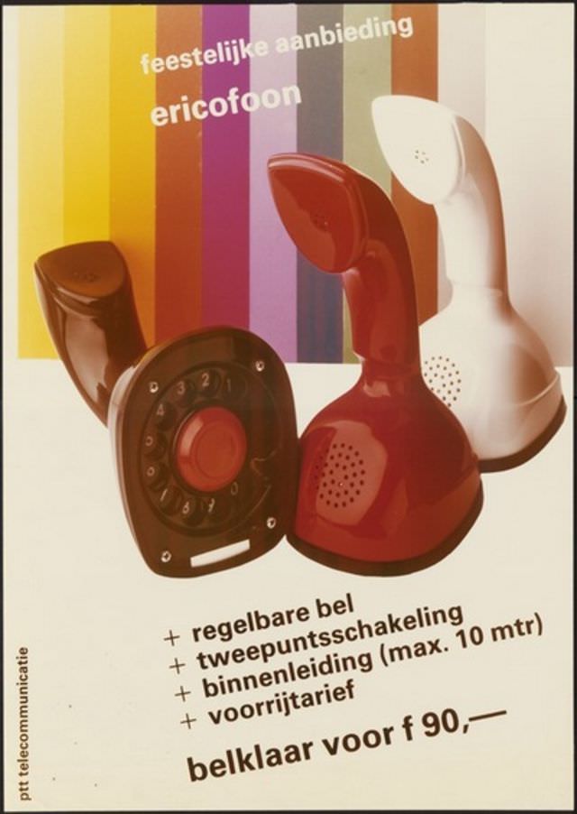 Vintage Ads of Ericofon: The Lightest One-Piece Rotary Dial Telephone introduced in the 1950s