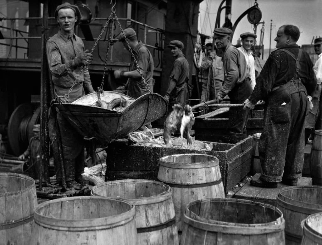 Fulton Fish Market, New York City, 1930.